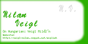 milan veigl business card